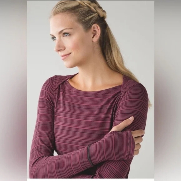 Lululemon - Kanto Catch Me Strong Long Sleeve Shirt In Plum - Picture 2 of 5